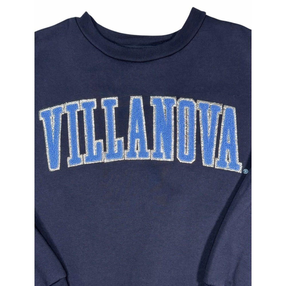 Villanova Wildcats Basketball Womens Navy Crew Oversized Sweatshirt Size Small